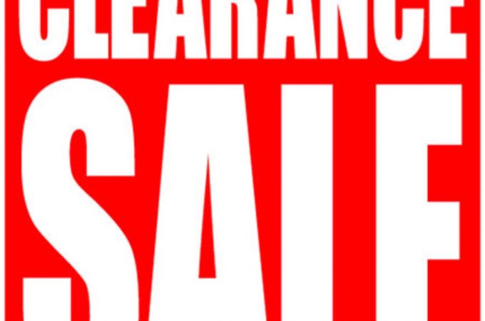 Sale! Clearance! Close-out!
